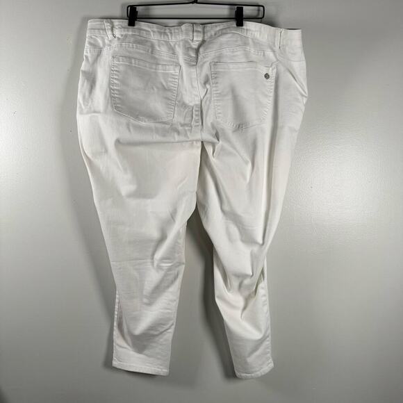 Democracy Women's White Stretch Cotton High Rise Skinny Jeans Plus Size 24W - Picture 5 of 10
